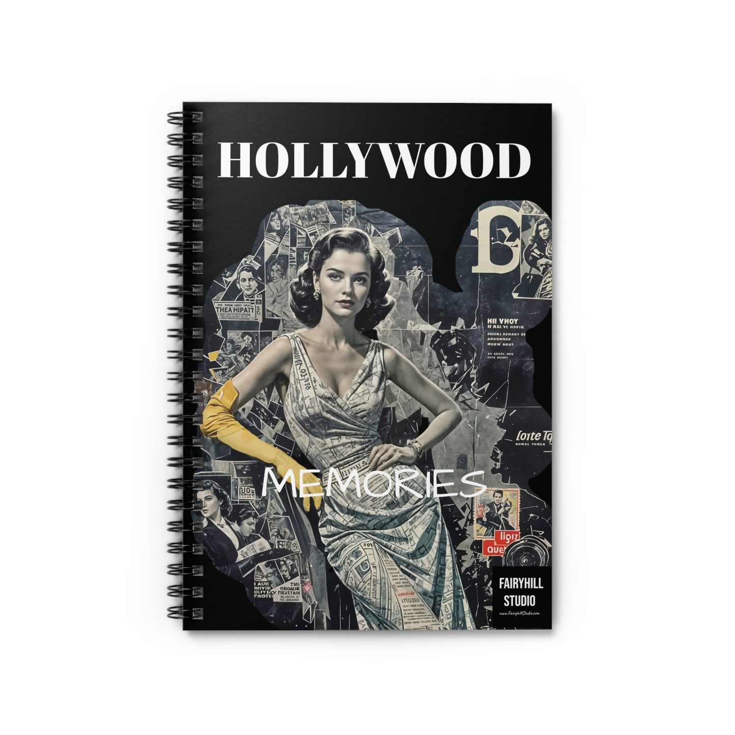 Old Hollywood Spiral Notebook,  Spiral Notebook  journal  Ruled Line