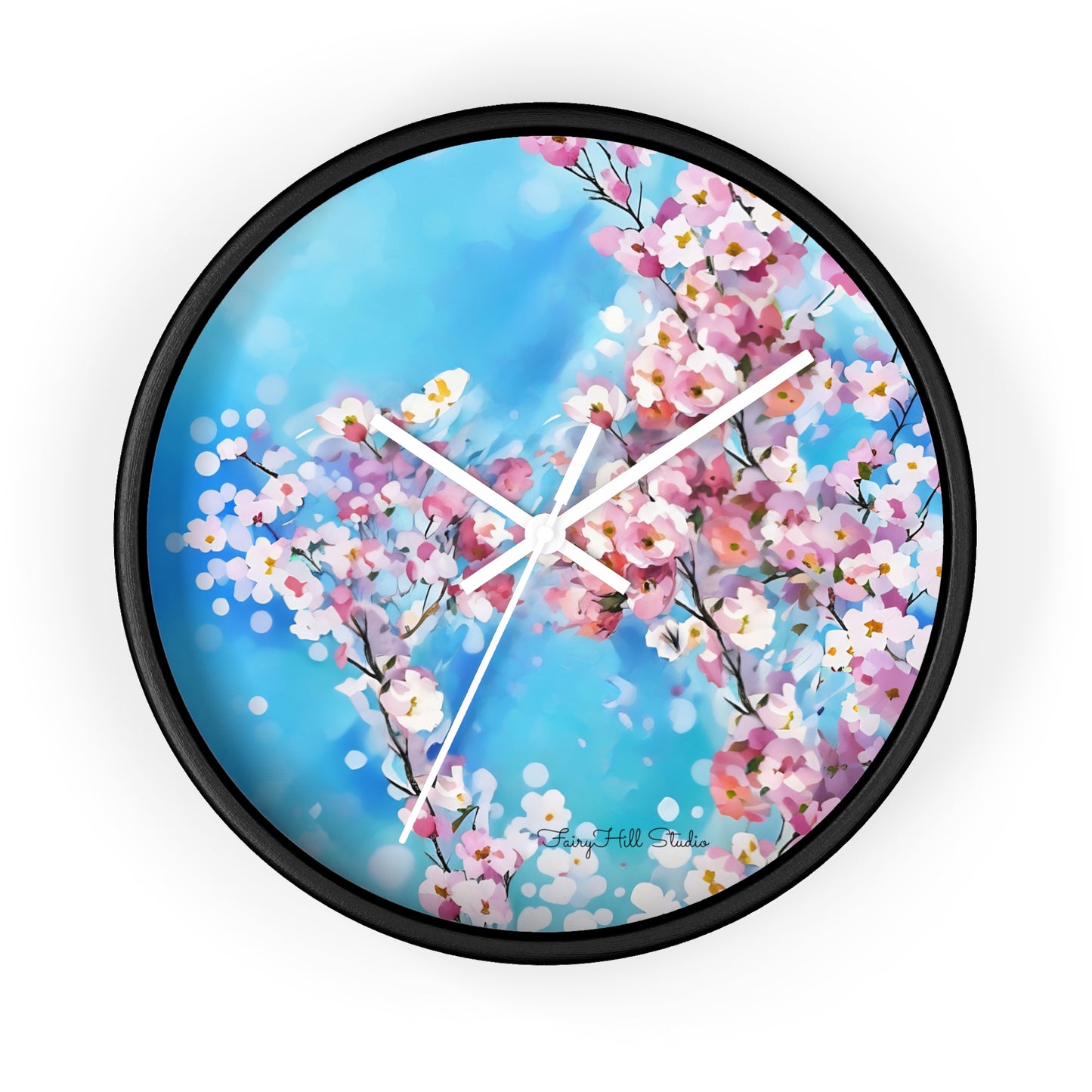 Blooming Blossoms Wall Clock | Floral Home Decor | Springtime Style, Gift for Nature Lovers, Office or Living Room Decoration