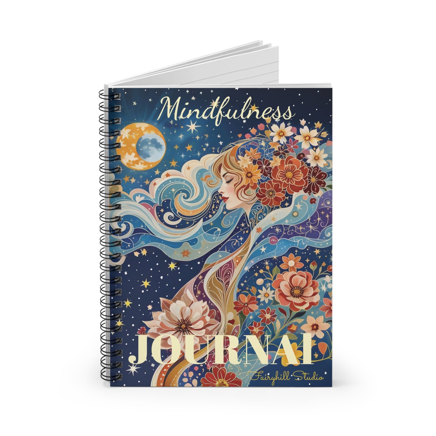 Celestial Mindfulness  Spiral Notebook   Art Journal
