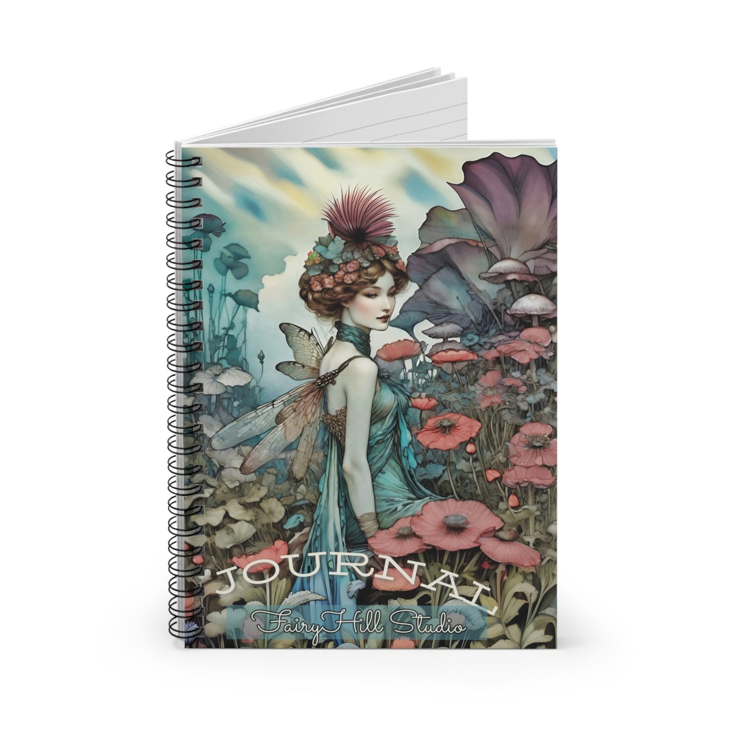 Spiral Notebook - Poppy Flower Fairy Art