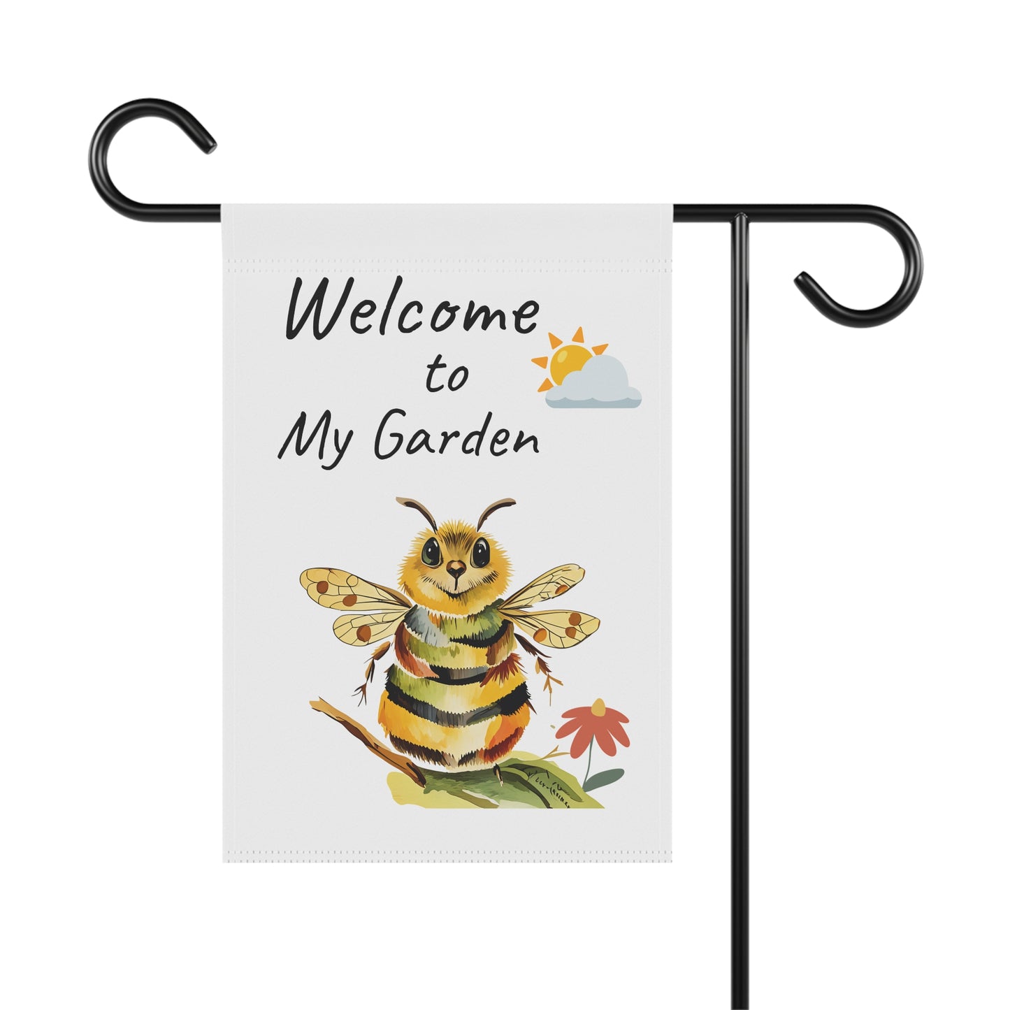 Cute Bee  Garden Banner - Welcome to My Garden Outdoor Decor