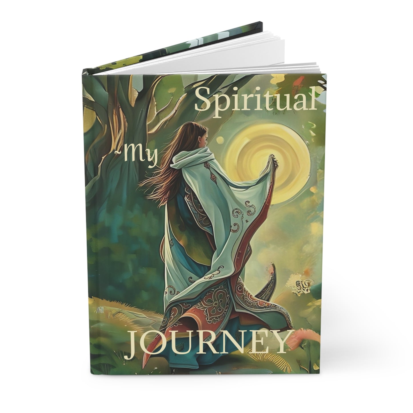 Hardcover Journal Matte - Rumi Spiritual Quote 'You don't live on the earth, you are passing through it' Journal Art