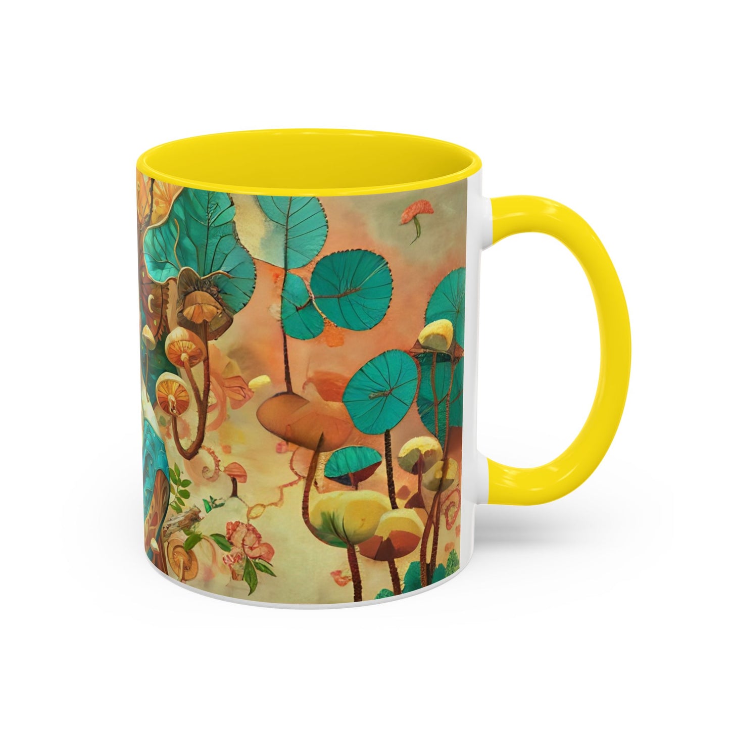 Mushroom Fairy Art-Themed Coffee Mug - 11 & 15oz Accent Mug for Musroom  Fsiry Lovers