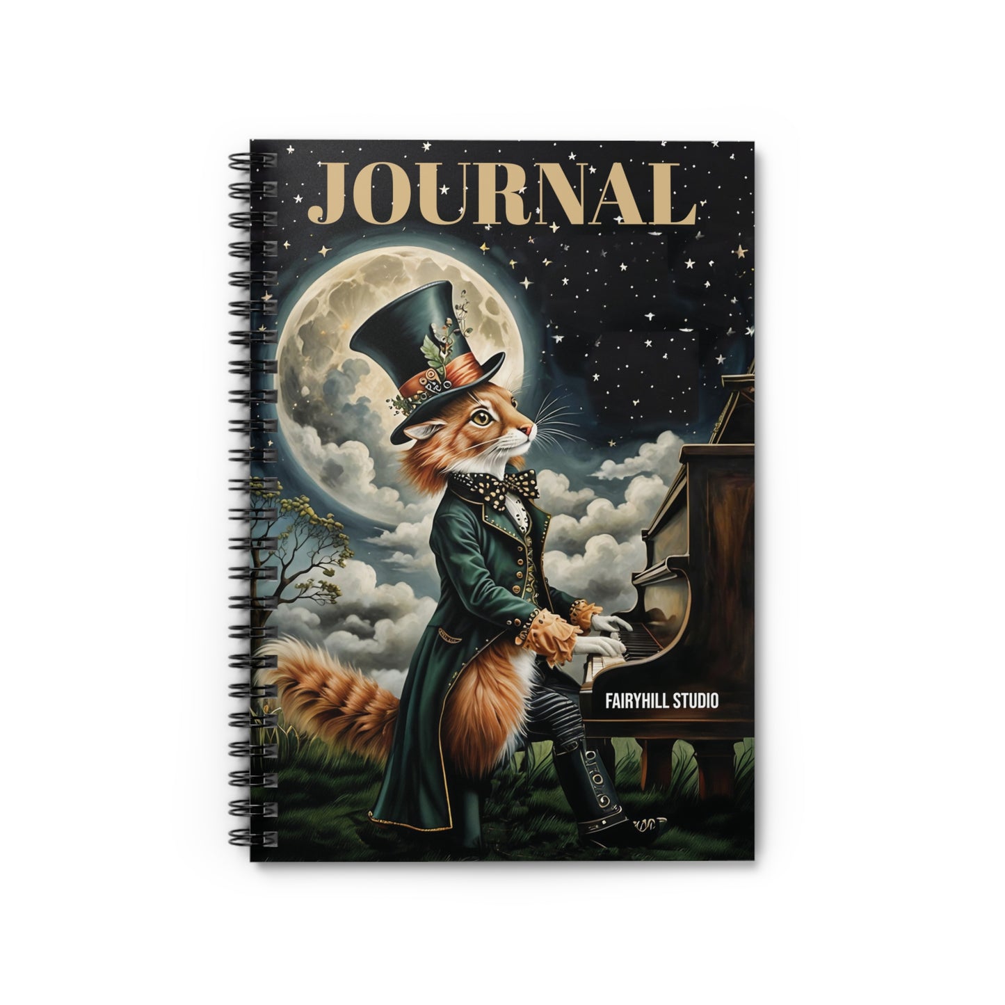 Spiral Notebook - Cat Hatter's Moon Light Sonata