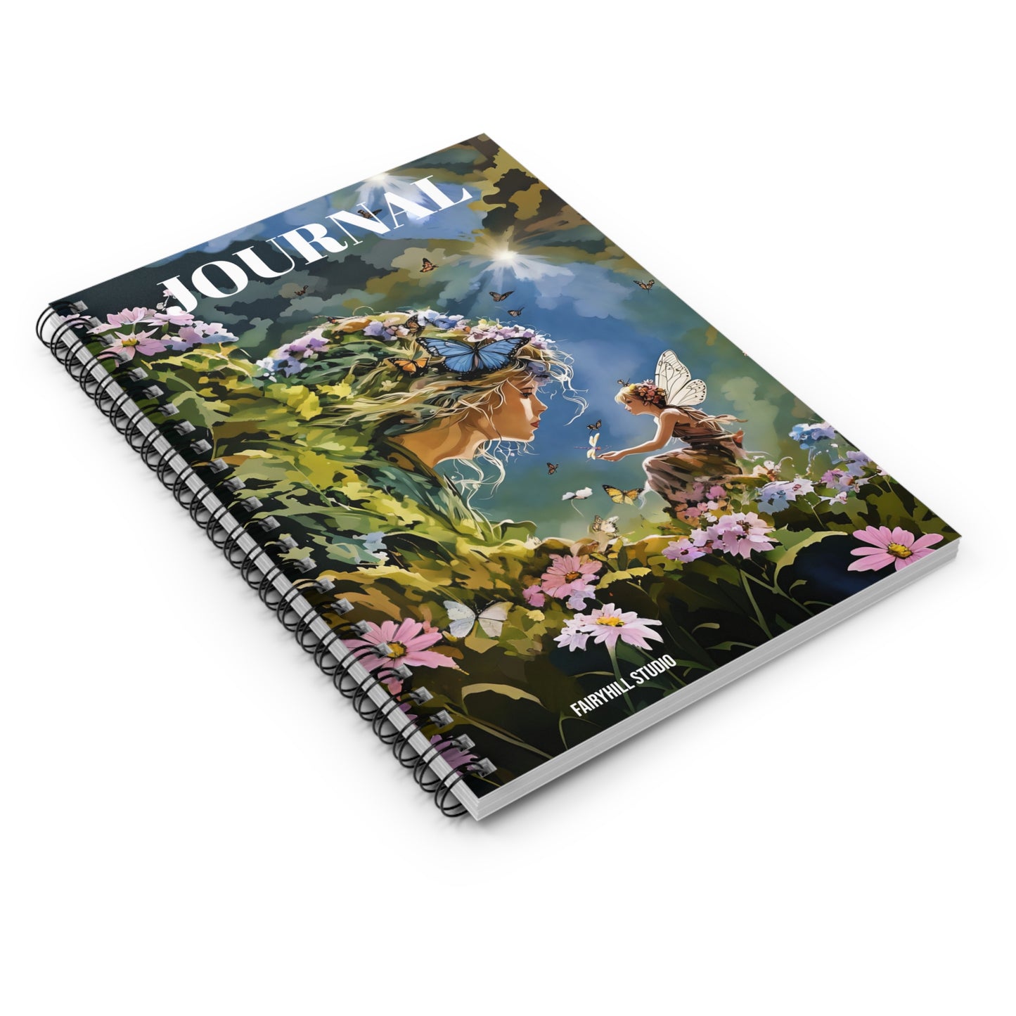 Spiral Notebook - Nature Fairy Offering Gifts & Thanks to Nature Goddess
