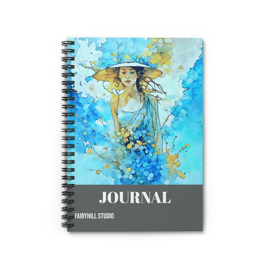 Ruled Line Journal - Blue Summer Vibes Art Notebook