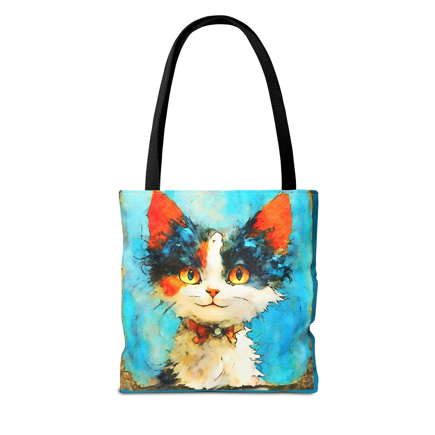 Colorful Cat Tote Bag by Fairyhill Studio