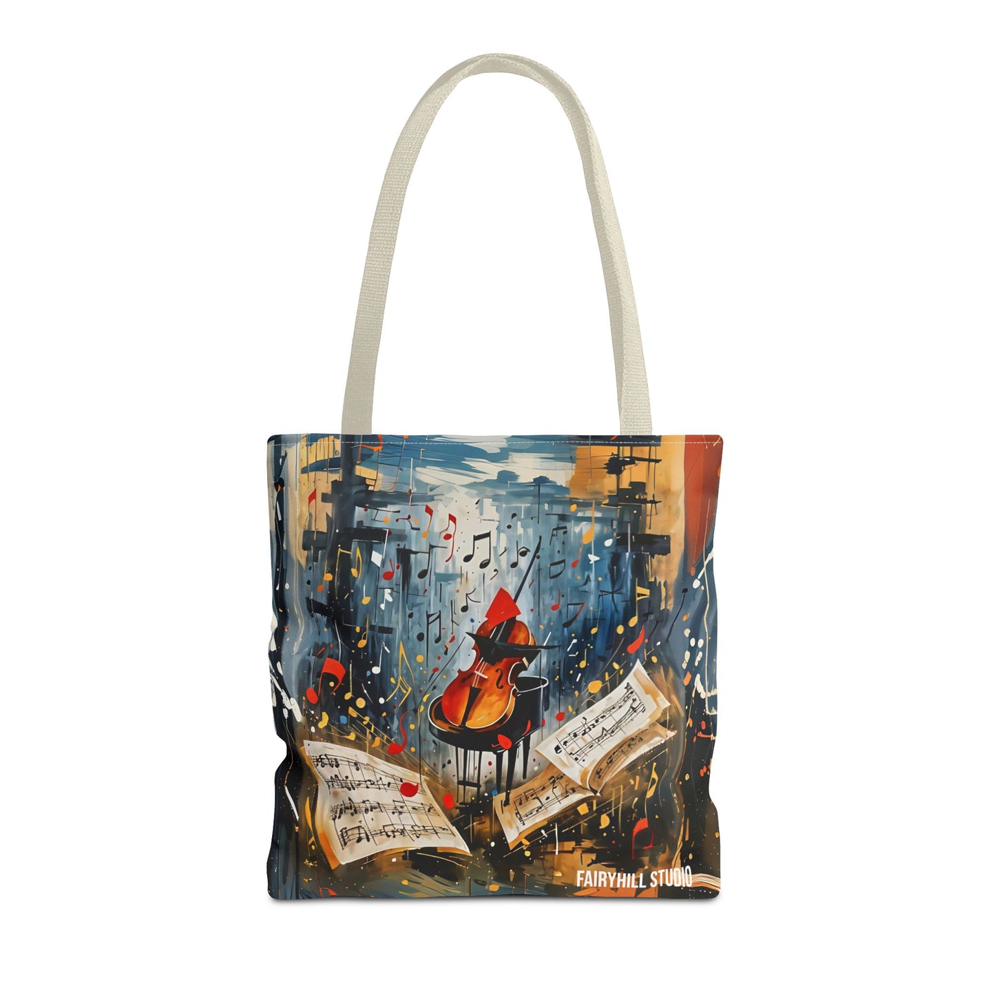 Vibrant Abstract Art Tote Bag - Colorful Swirls & Spirals
