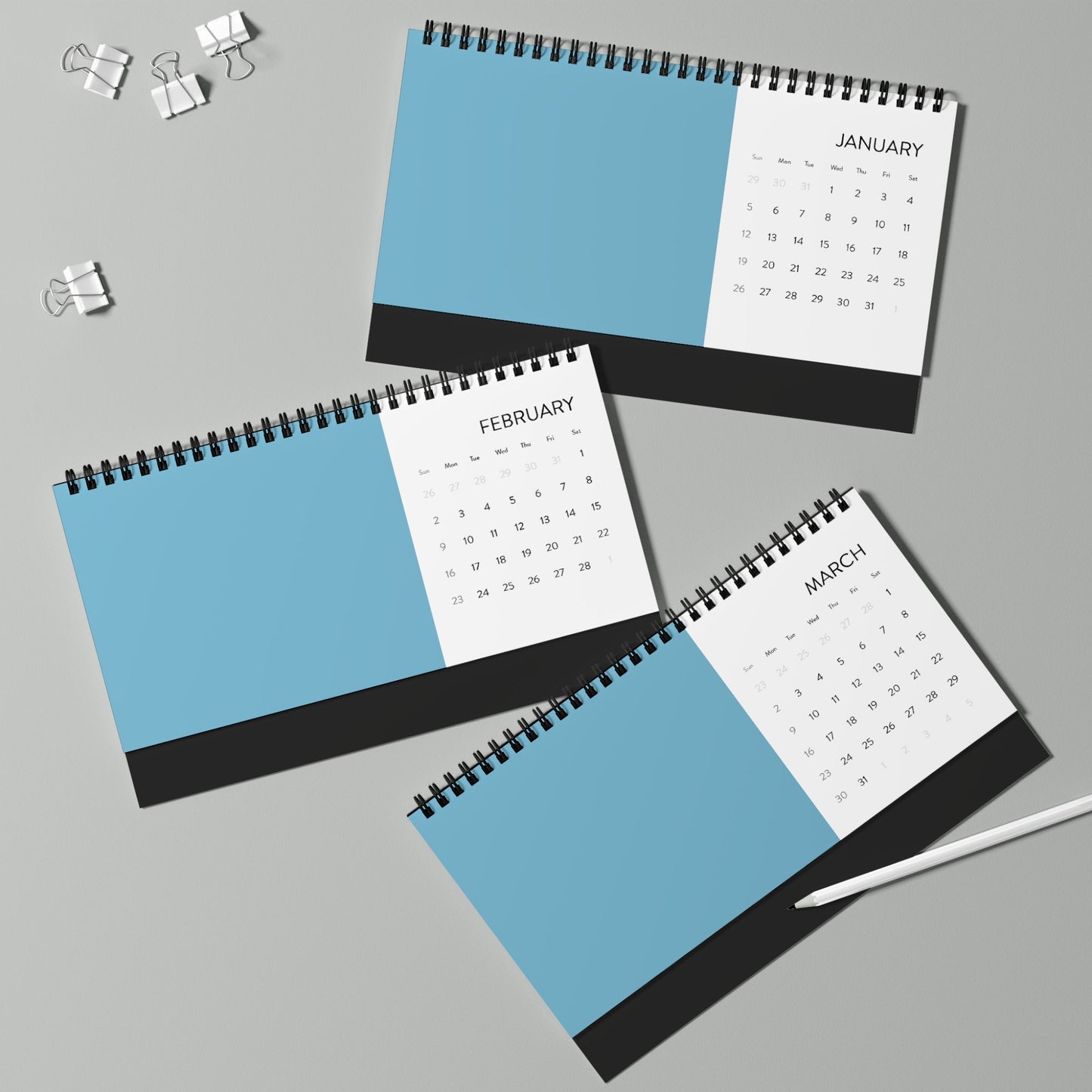 Cat Calendar - 2025 Desktop Calendar Grid for Cat Lovers