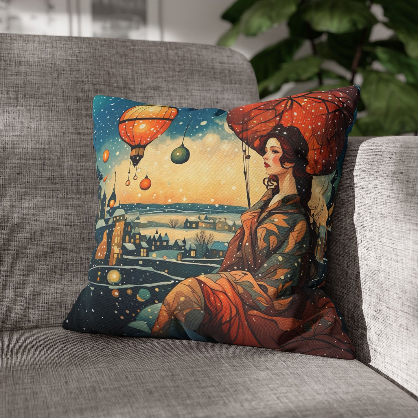 Elegant Dragonfly Art Pillowcase | Decorative Cushion Cover, Home Decor, Gift Idea, Bohemian Style, Christmas Decoration