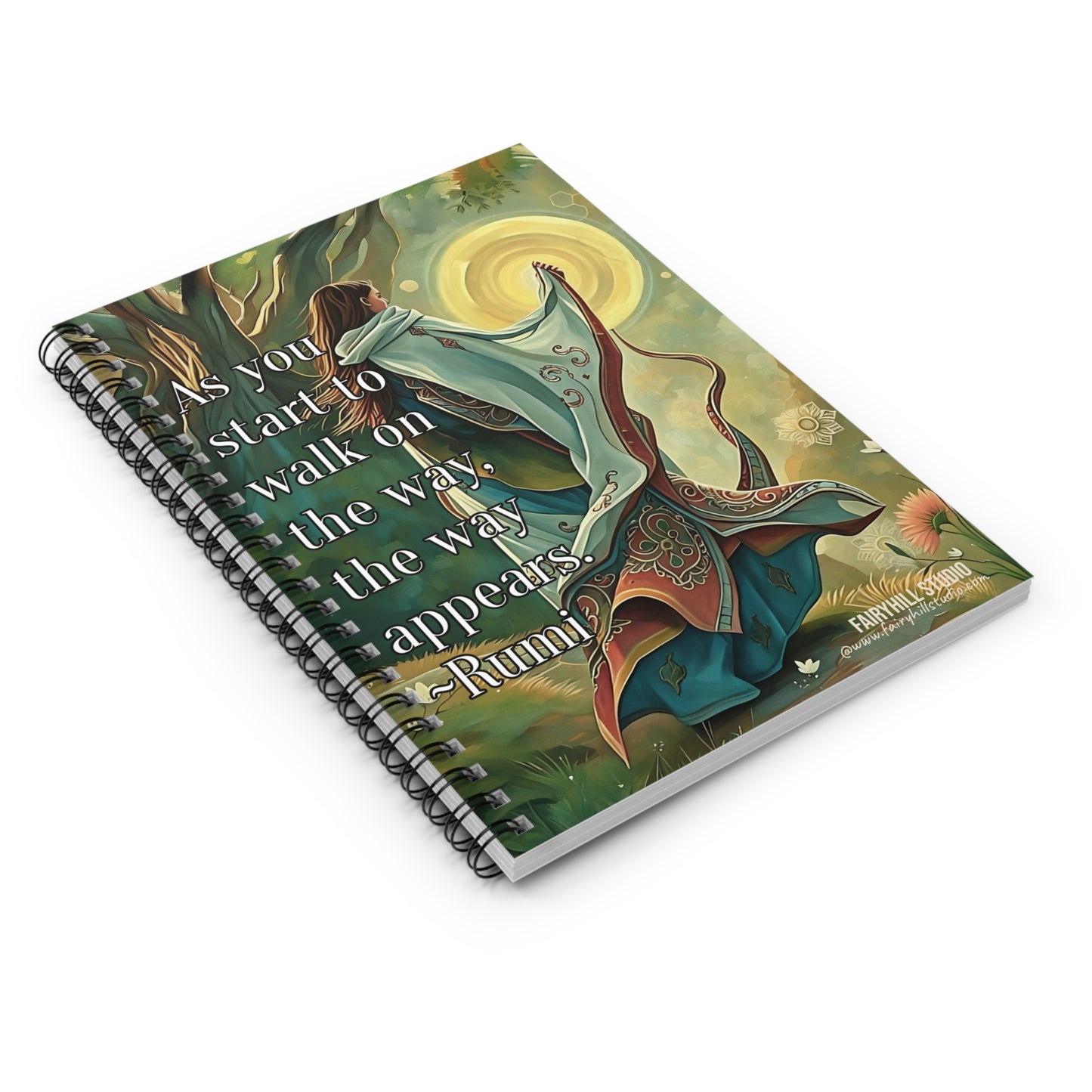 Personalized Ruled Line Journal with Rumi Quote