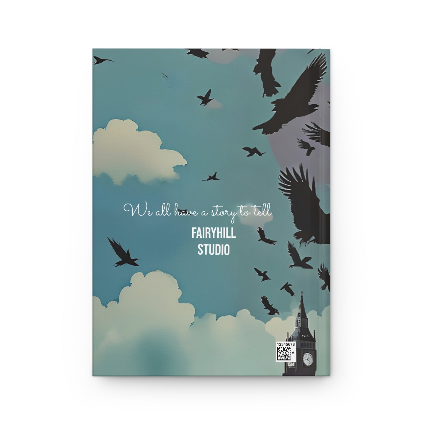 Hardcover Journal Matte - Lady with Crows London Alfred Hitchcock Movie The Birds