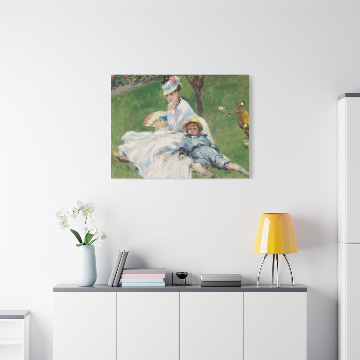 Canvas Print -   Madame Monet and Her Son by Auguste Renoir