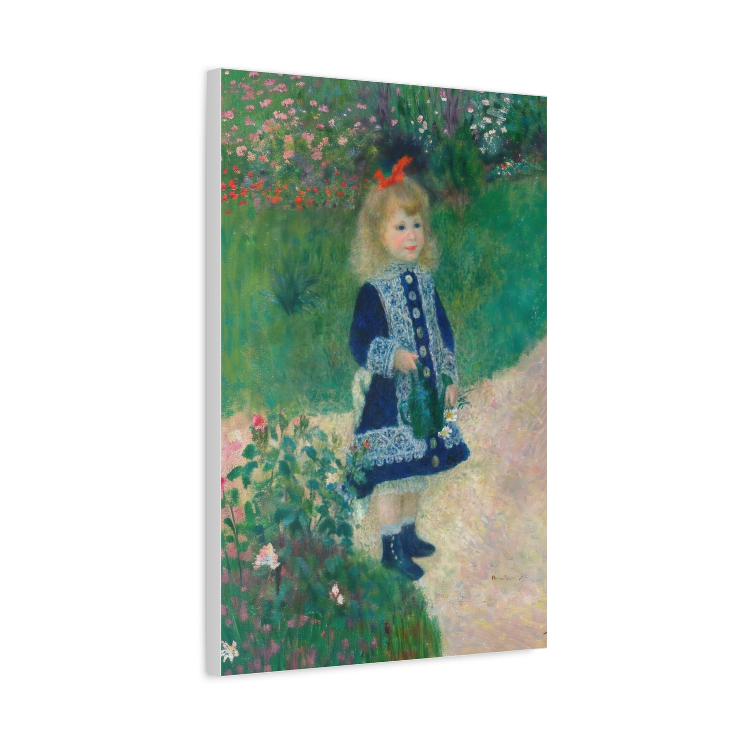 Canvas Art -  A Girl with a Watering Can, 1876 Auguste Renoir (artist) French, 1841 - 1919 , Stretched Matte 1 25"