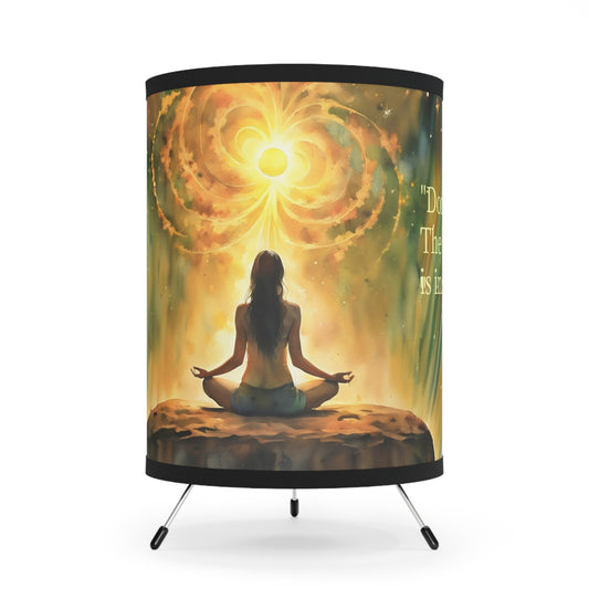 Vibrant Artistic Rumi Tripod Lamp with High-Res Printed Shade - Perfect for Home Decor Art by Fairyhill Studio