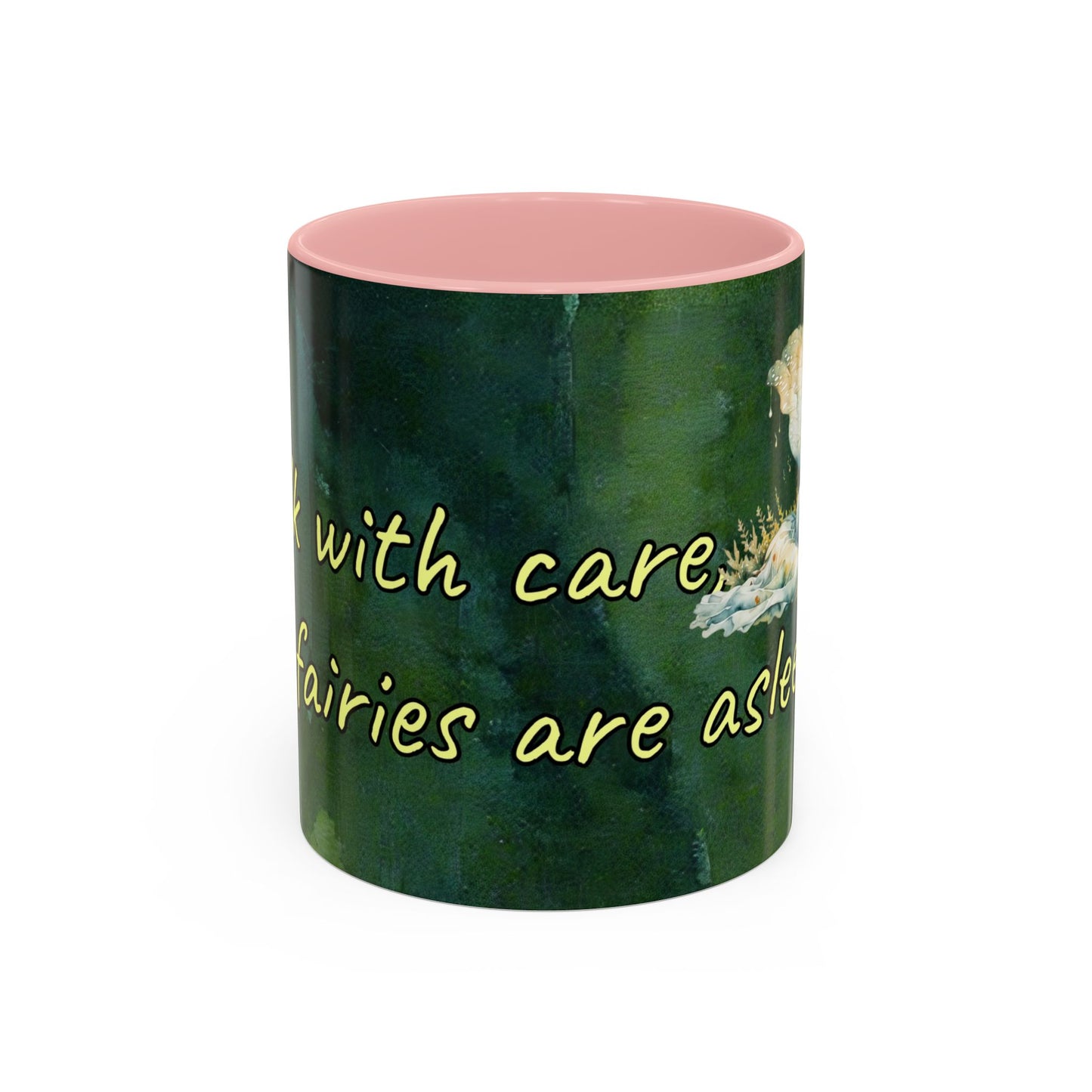 Sleeping Fairy -Themed Coffee Mug with a quote - 11 & 15oz Accent Mug for Fairy/coffee  Lovers