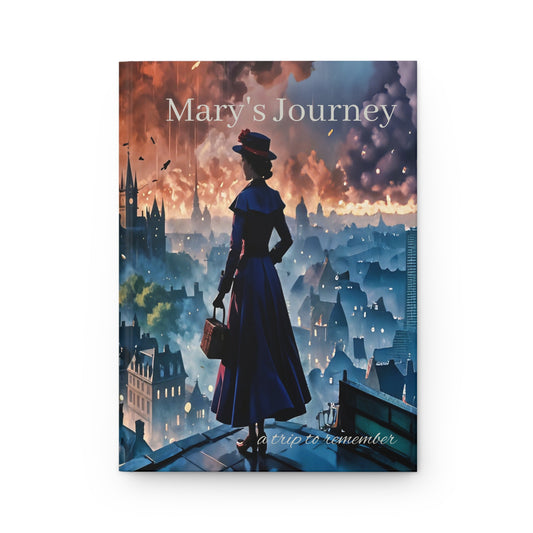 Personalized Matte Hardcover Journal - Mary's Travels - Marry Poppins Theme