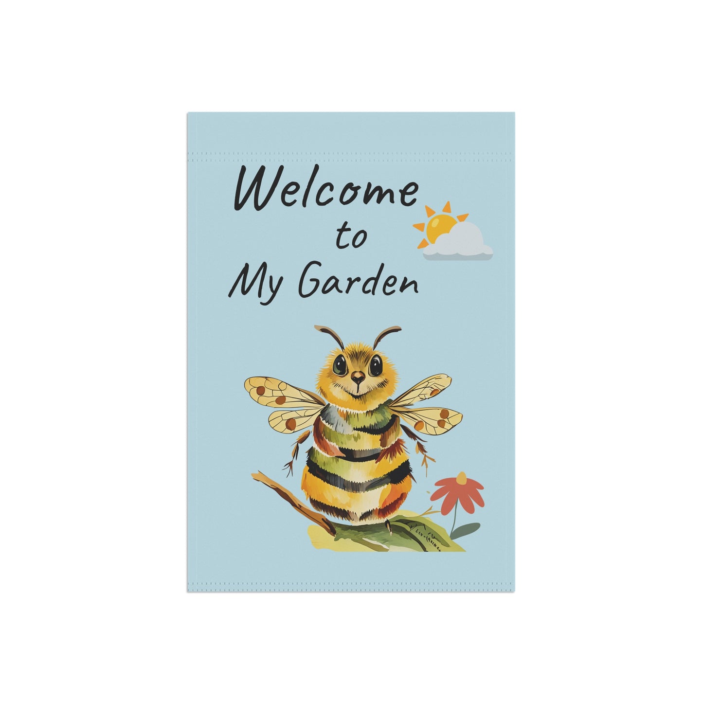Cute Bee  Garden Banner - Welcome to My Garden Outdoor Decor