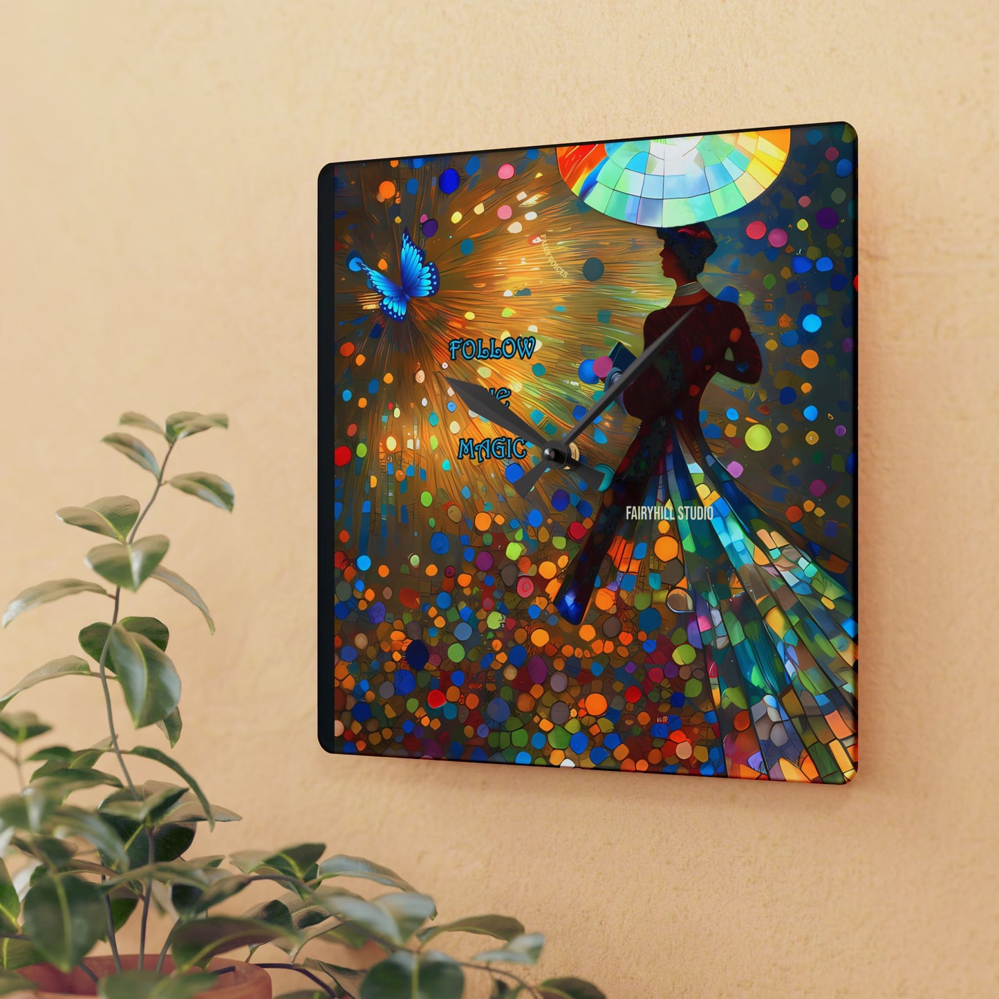 Wall Clock - Follow the Magic Art Design