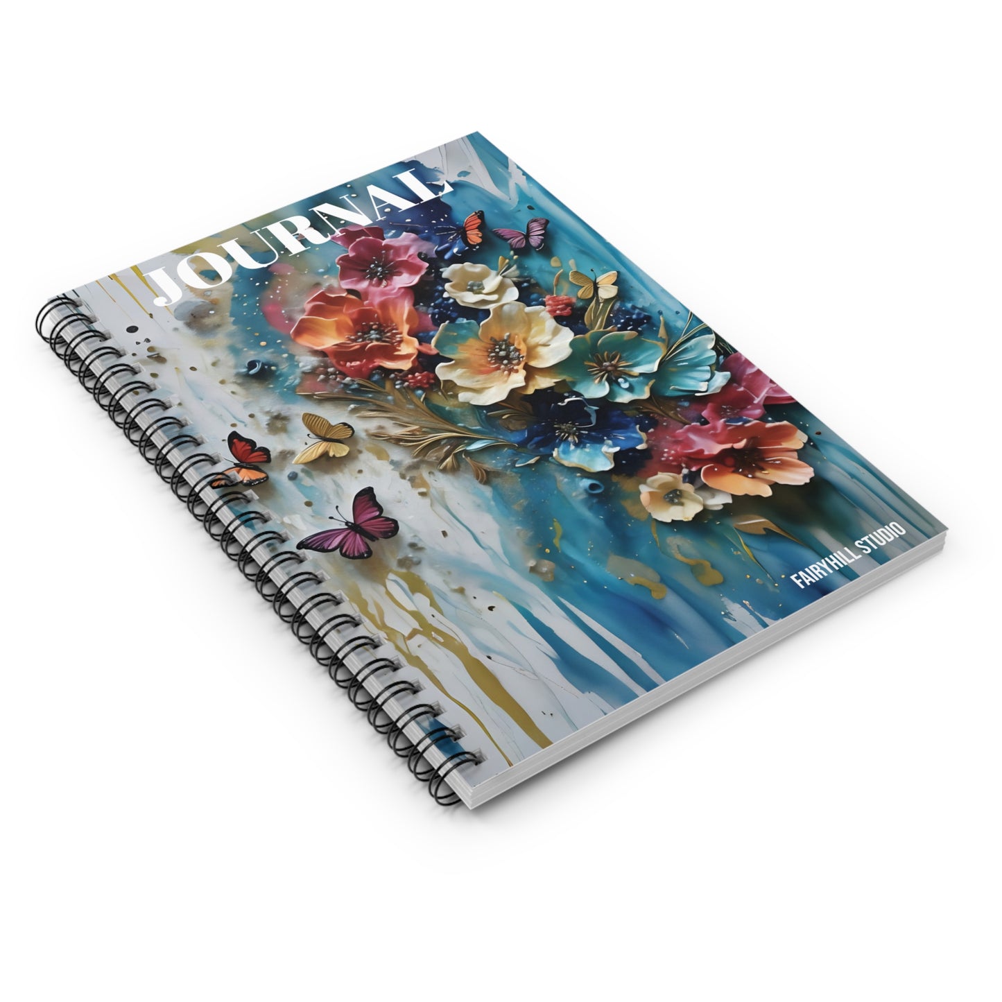 Spiral Notebook -Impasto flowers Art