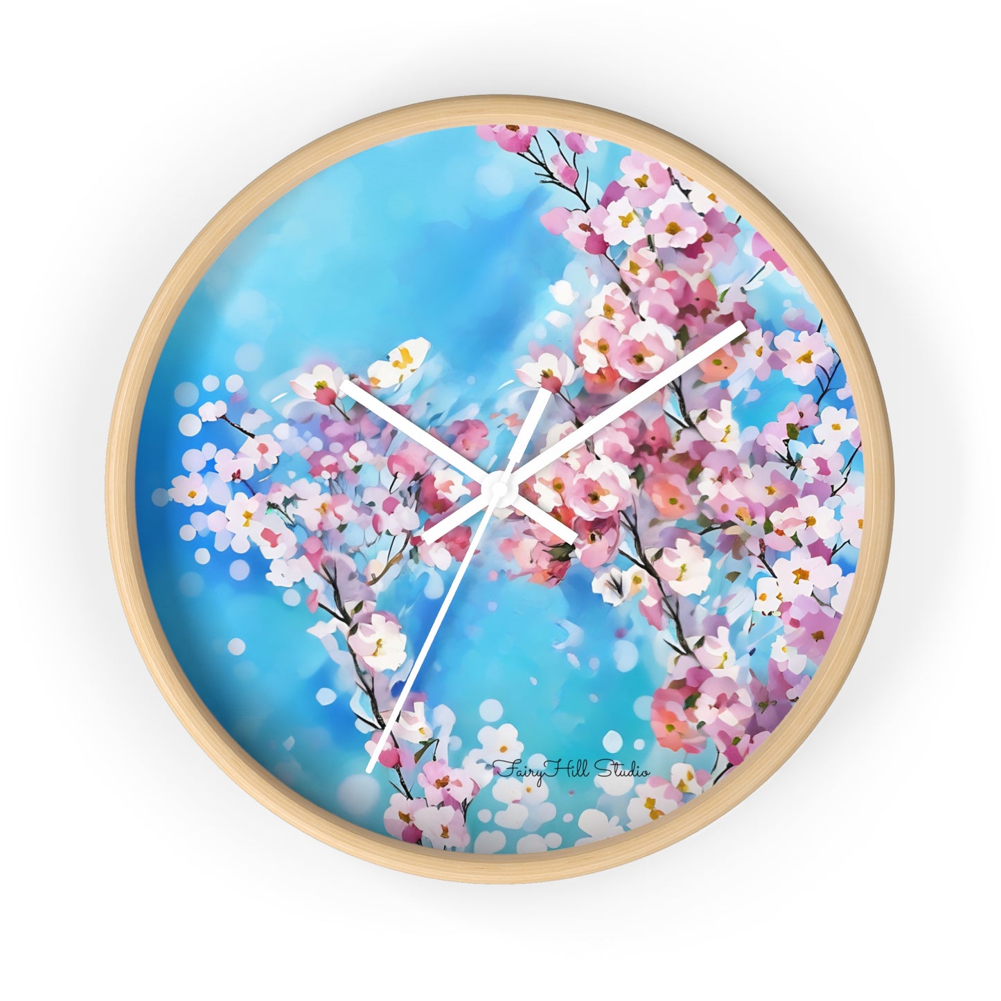 Blooming Blossoms Wall Clock | Floral Home Decor | Springtime Style, Gift for Nature Lovers, Office or Living Room Decoration