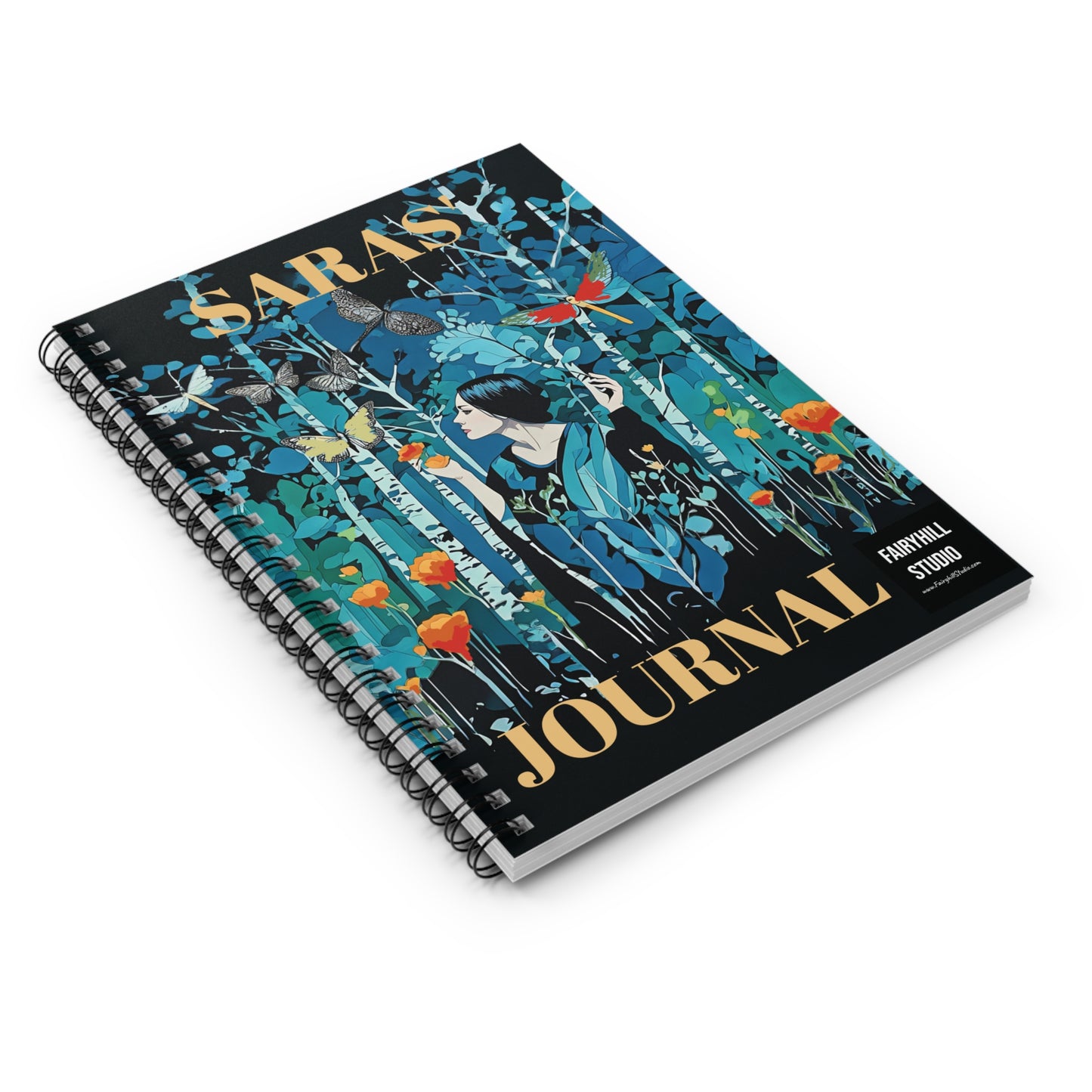 Personalized Butterfly Spiral Notebook