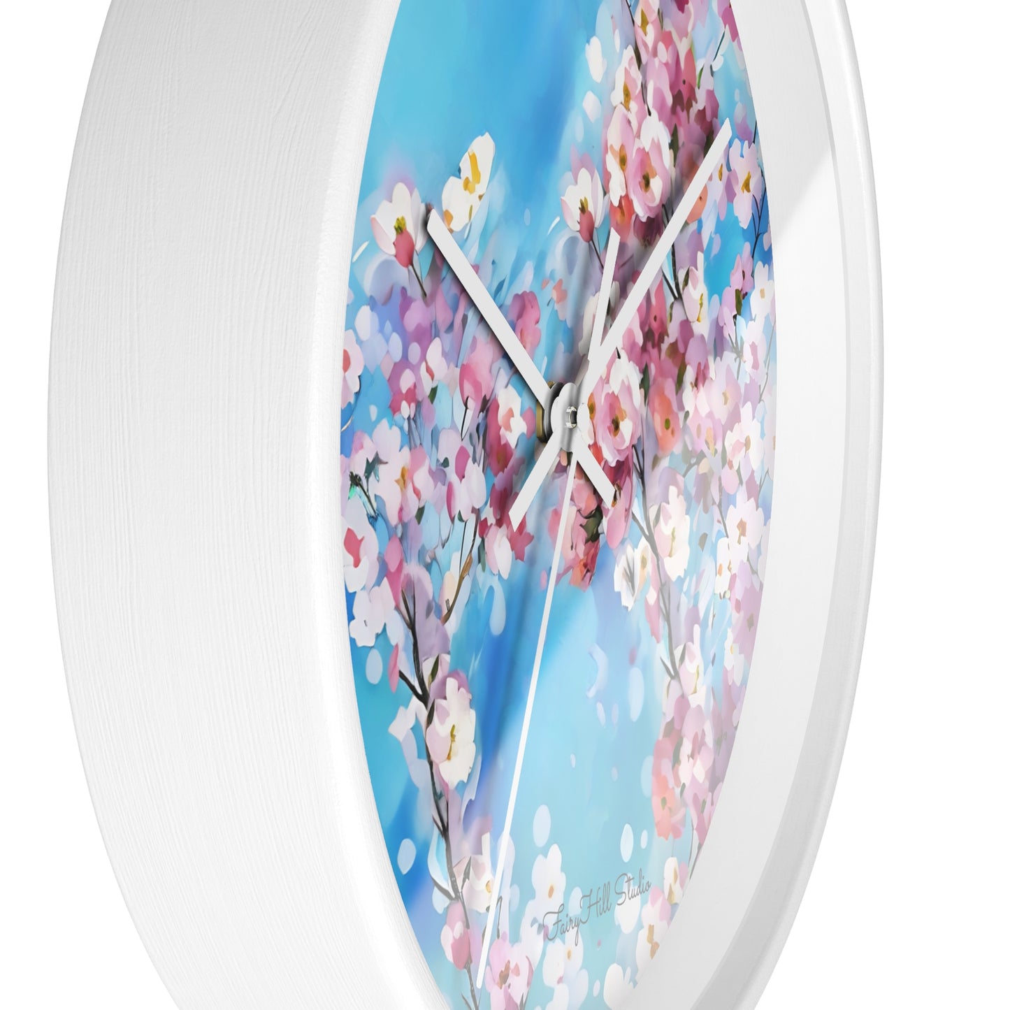 Blooming Blossoms Wall Clock | Floral Home Decor | Springtime Style, Gift for Nature Lovers, Office or Living Room Decoration