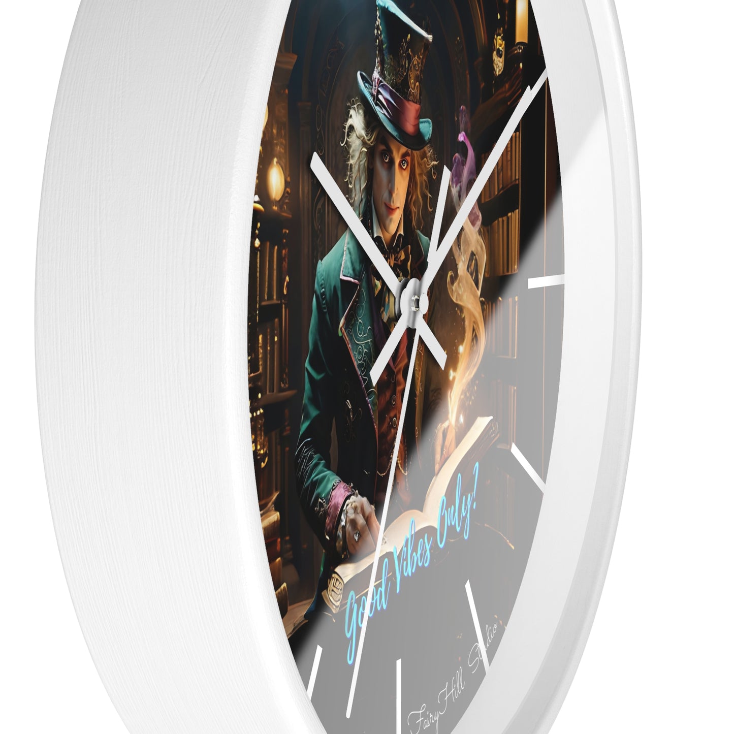 Fairy Hill Studio" Good Vibes Only"  Wall Clock