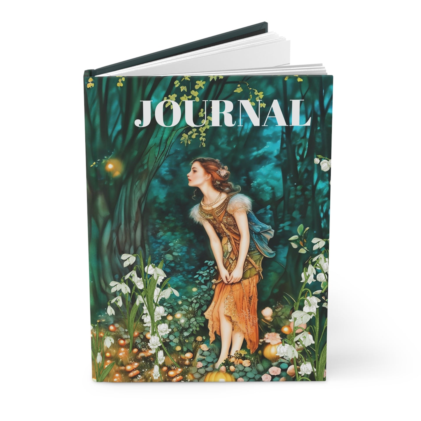 Hardcover Journal Matte - Midsummer Fairy Forest art  Journal