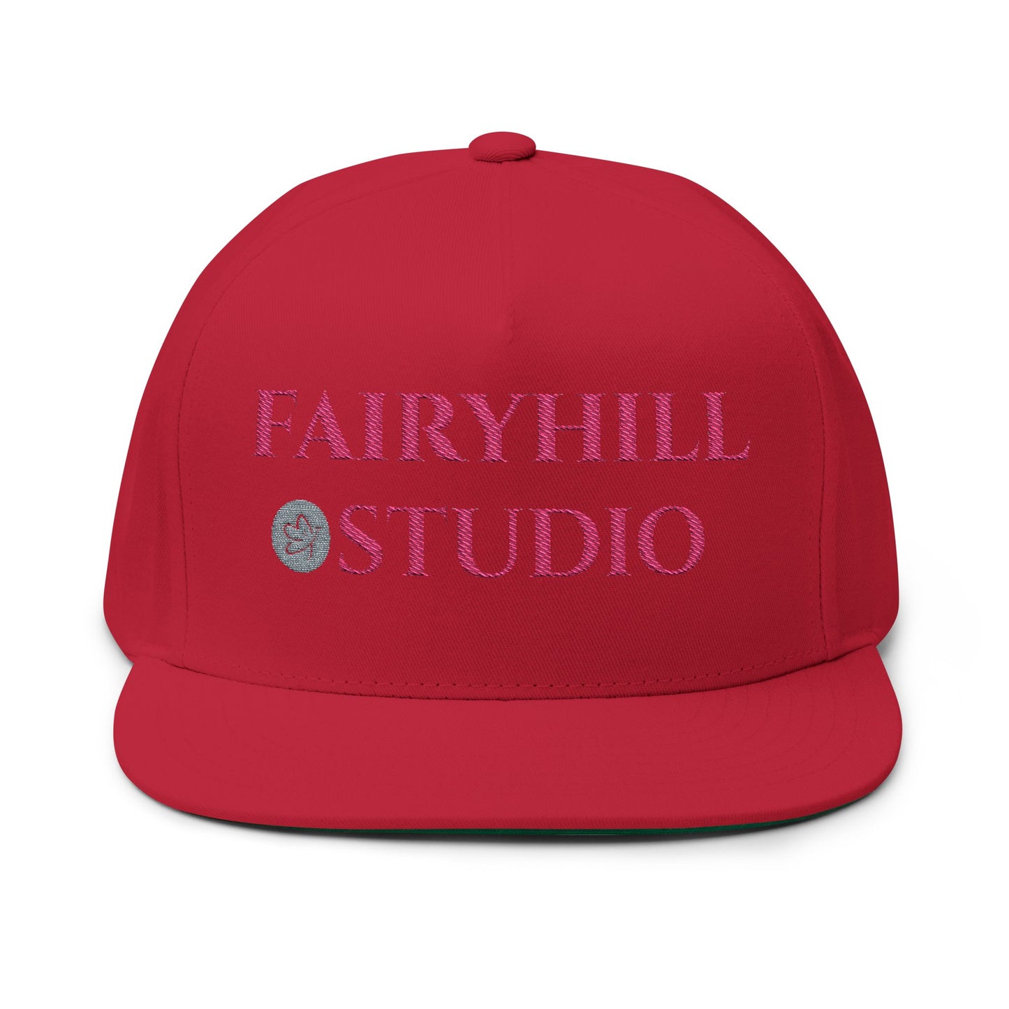 Flat Bill Cap — Fairyhill Studio Embroidered Logo Snapback
