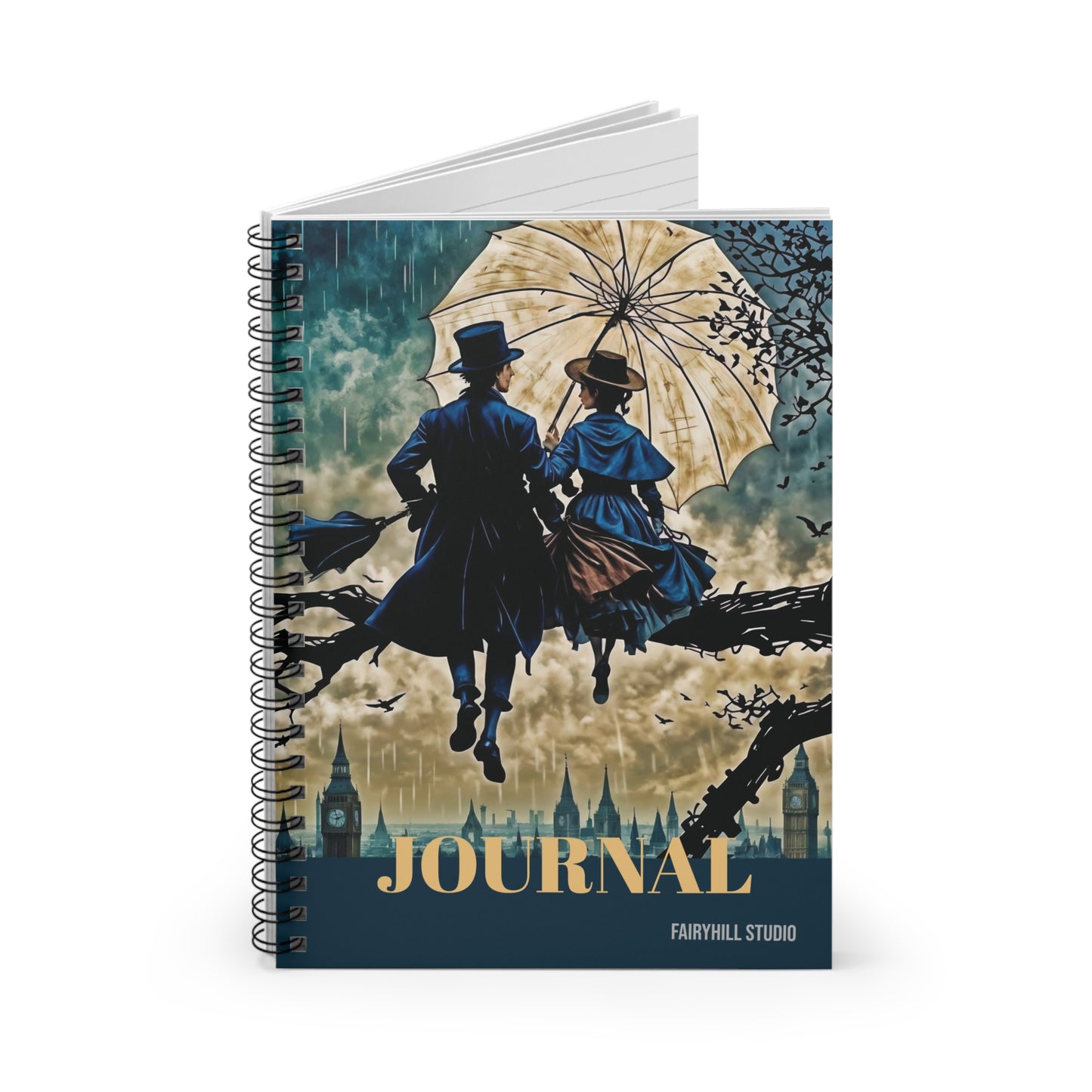 Spiral Notebook - London City Victorian Couple Journal
