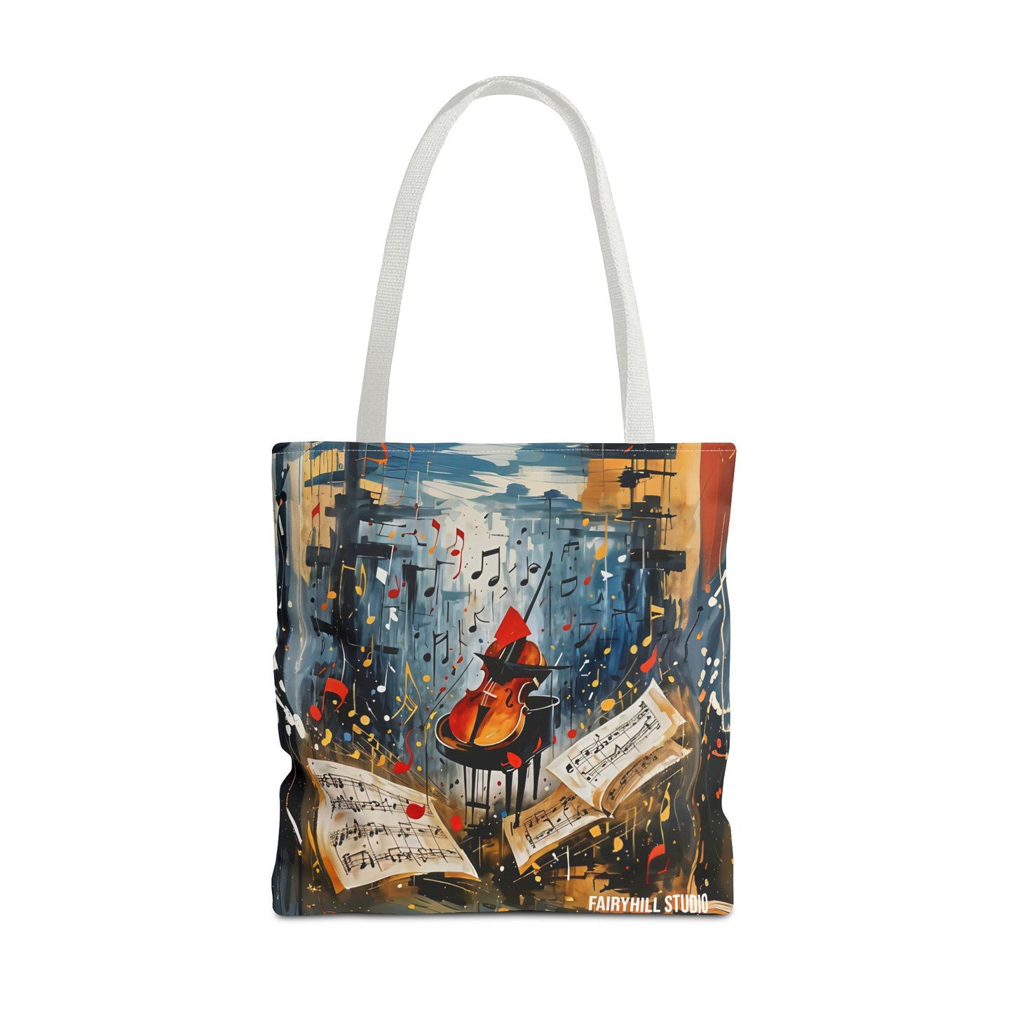 Vibrant Abstract Art Tote Bag - Colorful Swirls & Spirals