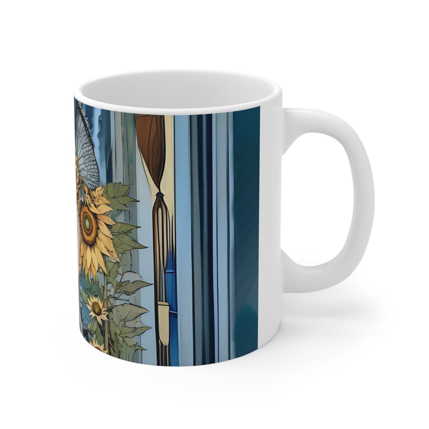 Elegant Floral Art Mug - 11oz Coffee Cup for Coffee Art Lovers