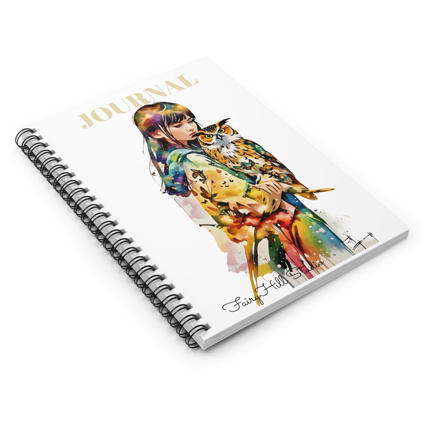 Spiral Notebook - Owl and the Girl