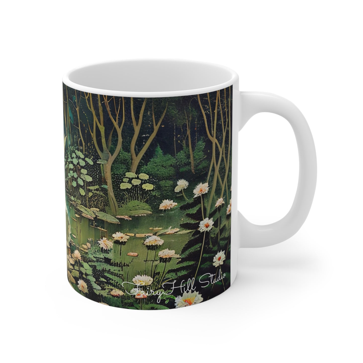 Elegant lake of the fairy Art Mug - 11oz Coffee Cup for Art Lovers