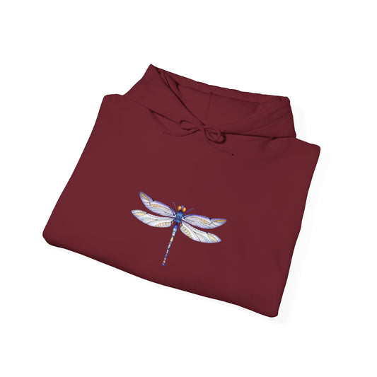 Dragonfly Art Hoodie, Cozy Unisex Sweatshirt, Nature Lover Gift, Botanical Apparel, Spring Fashion, Relaxed Style