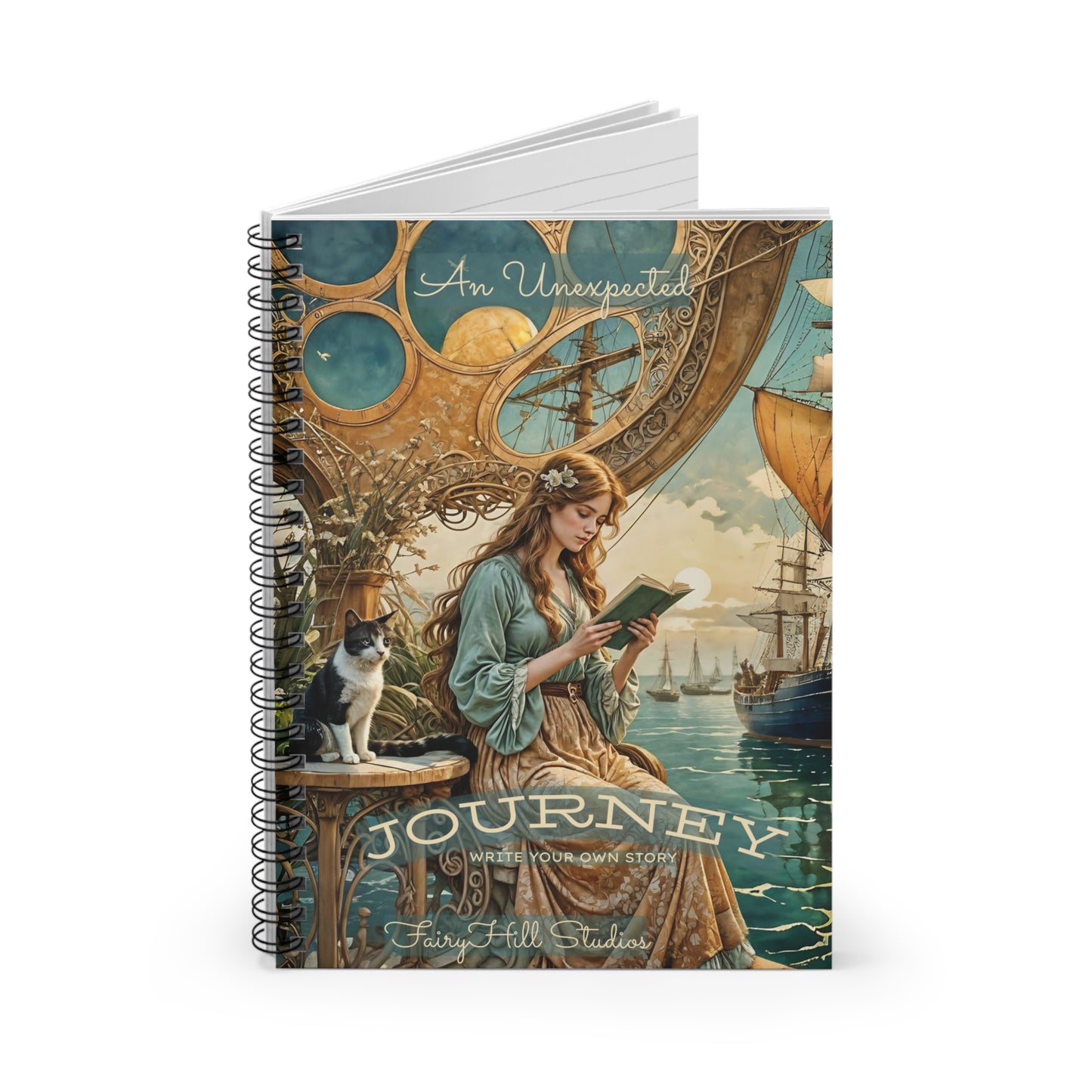 Travel Journey Journal - An Unexpected Journey Journal Travel Journey Art by FairyHill Studio