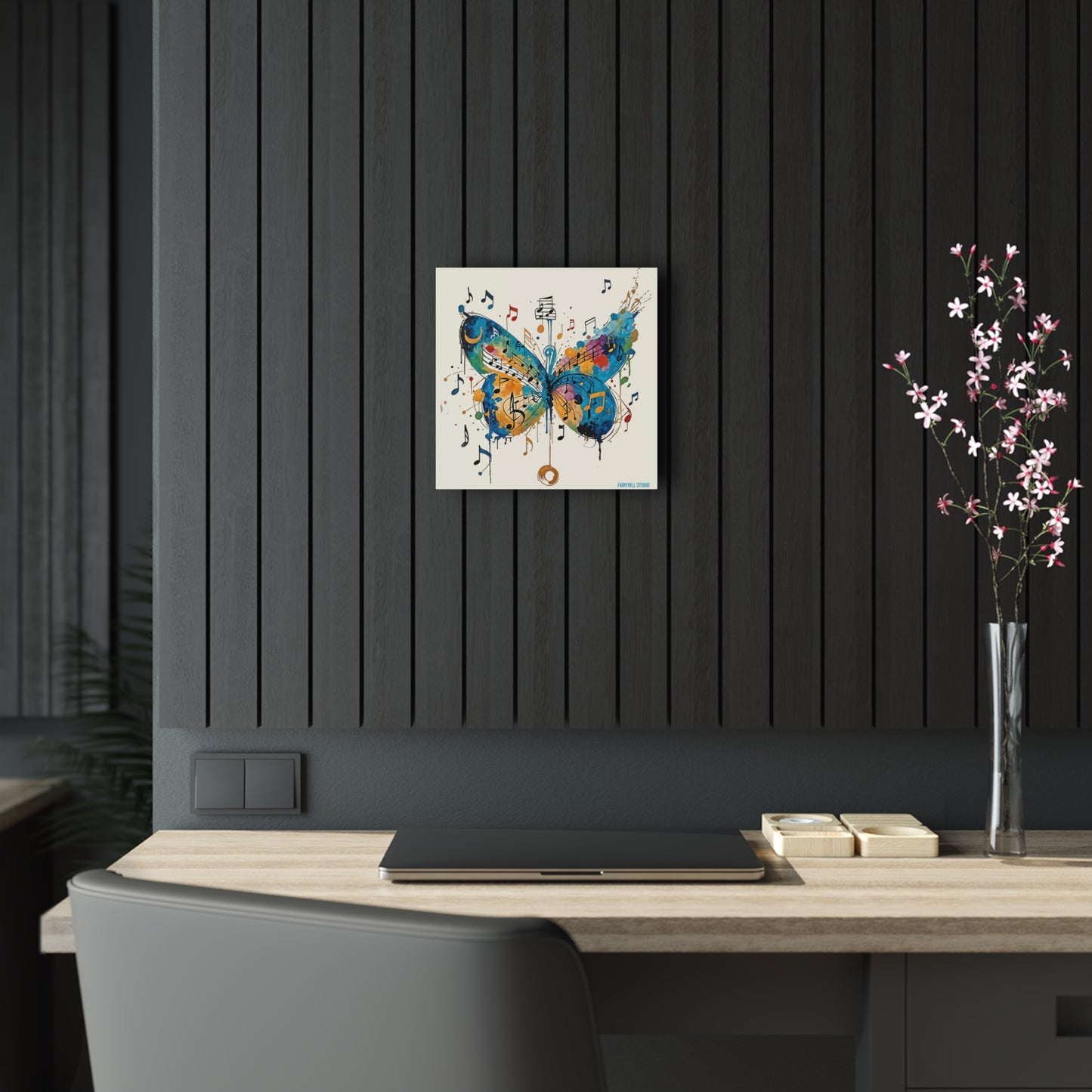 FairyHill Studio Musical Butterfly Art Inspirational  Art Acrylic Print -