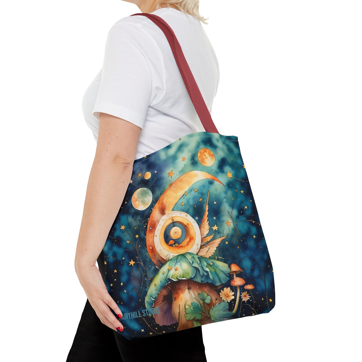 Canvas  Art Tote bag- Abstract Colorful Circle Universe