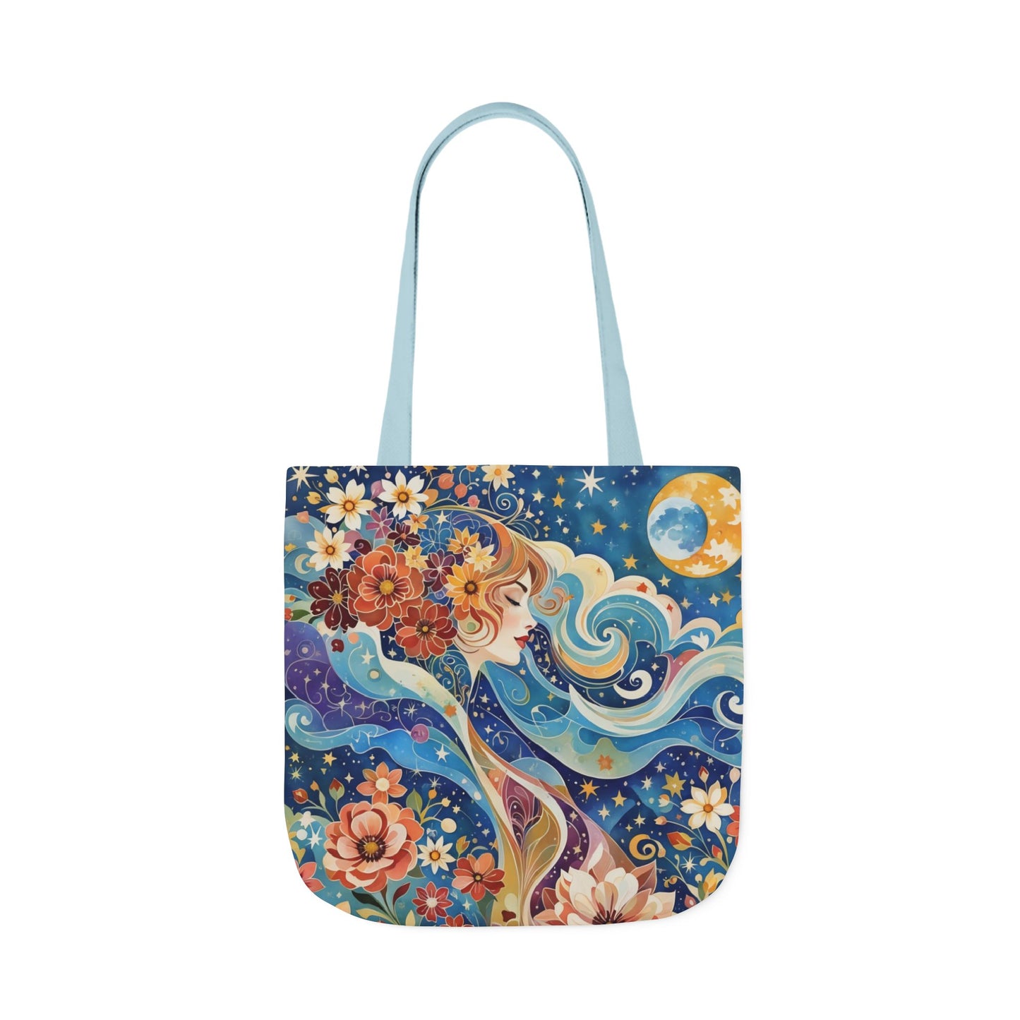 Colorful Galaxy-Inspired Canvas Tote Bag - Perfect for Beach Days, Eco-Friendly Shopping, and Summer Fun!