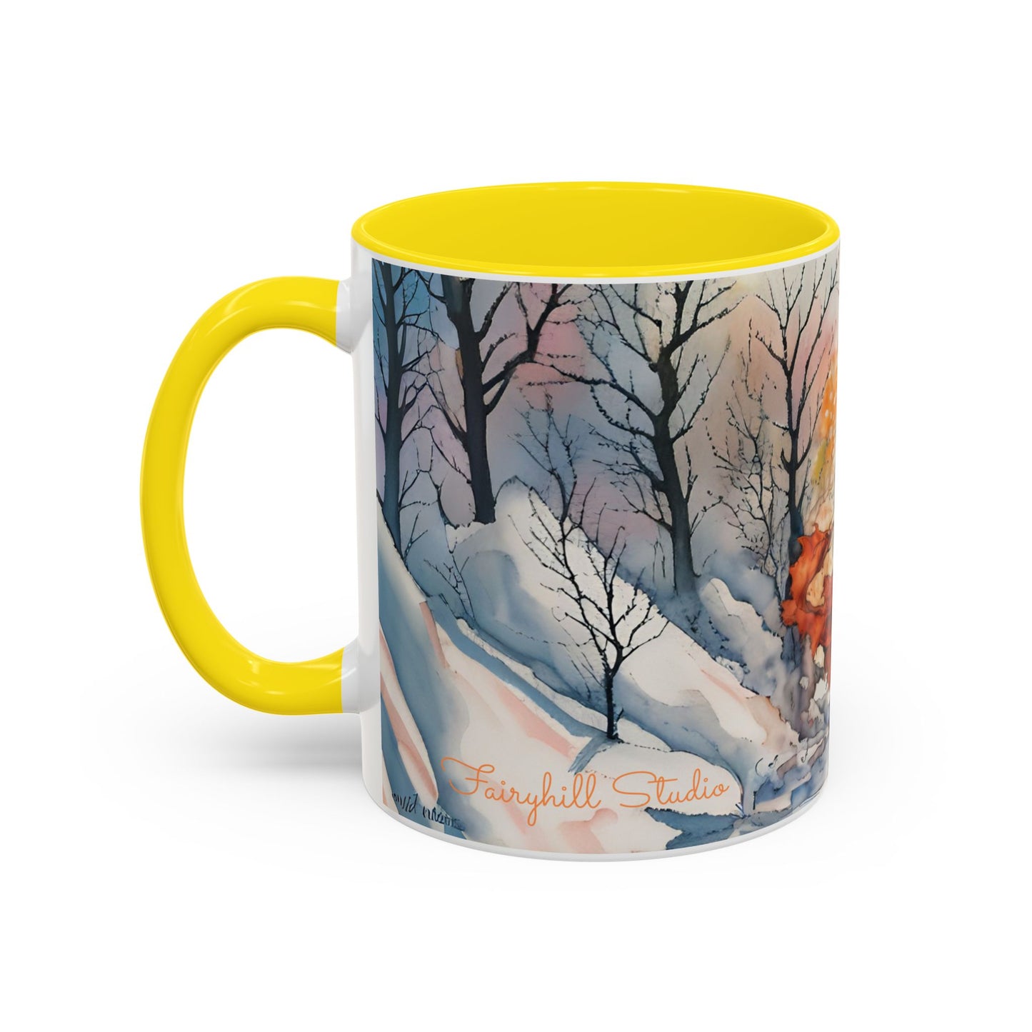 Accent Crimson witch and black cat Coffee Mug (11, 15oz)