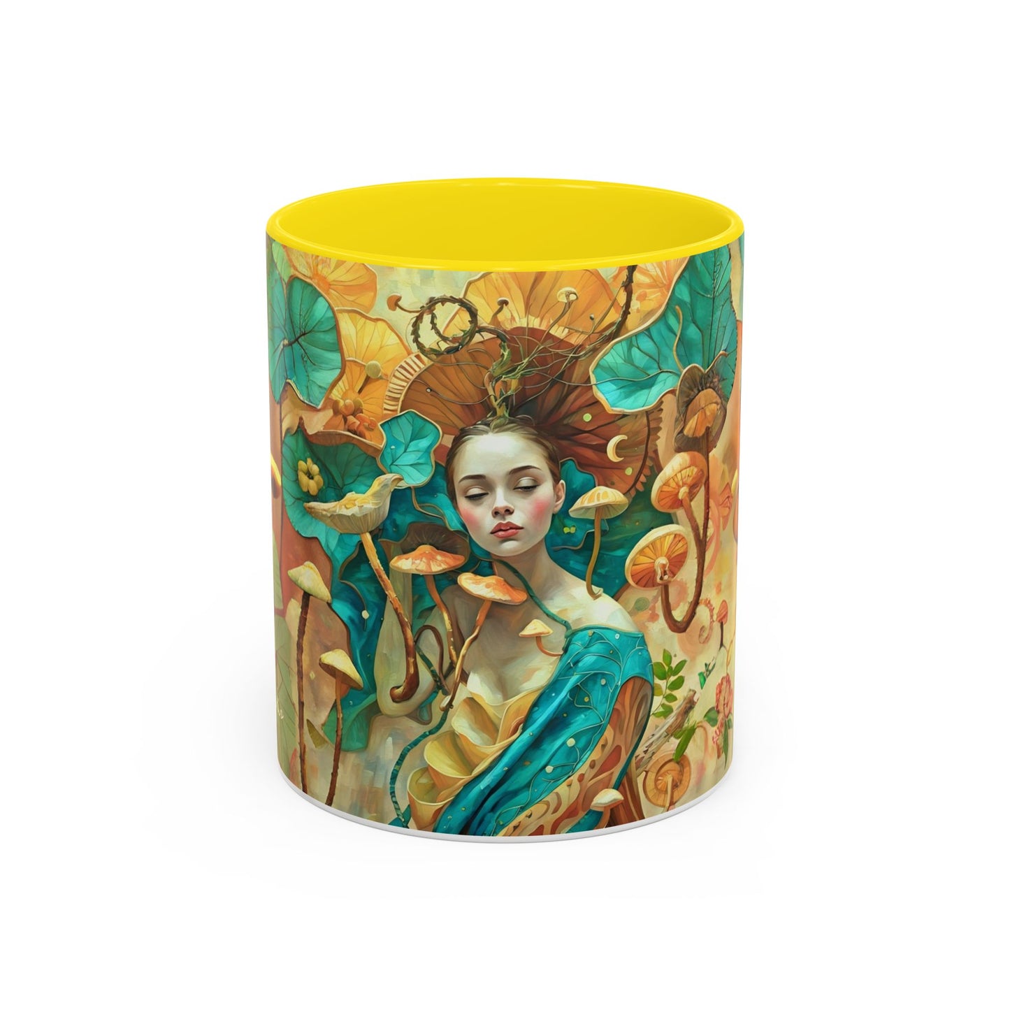 Mushroom Fairy Art-Themed Coffee Mug - 11 & 15oz Accent Mug for Musroom  Fsiry Lovers