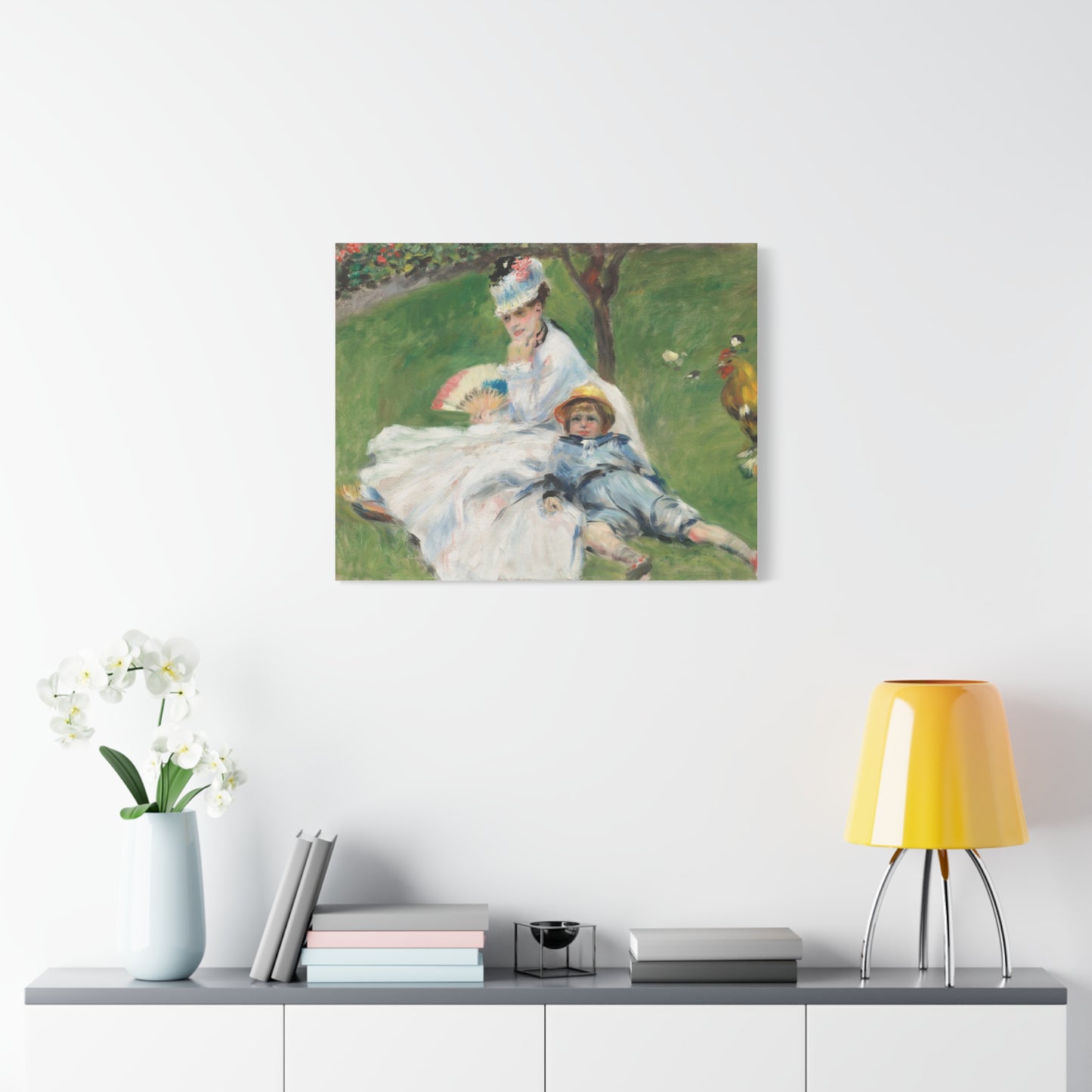 Canvas Print -   Madame Monet and Her Son by Auguste Renoir