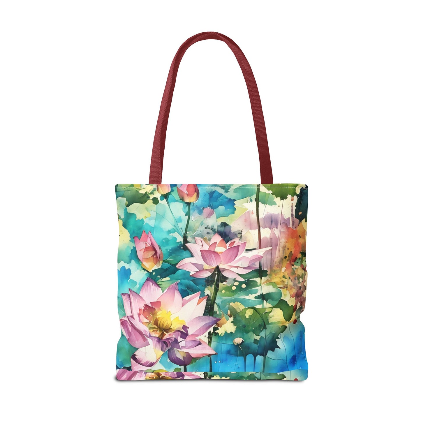 Tote Bag  with lotus flower art(AOP)