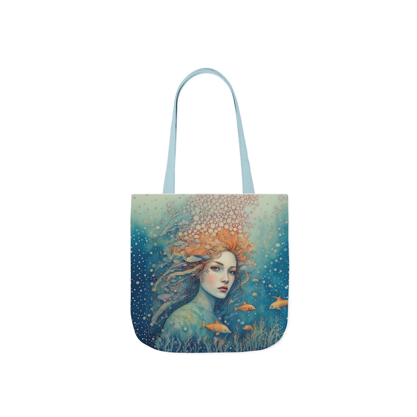 Colorful Ocean/fish-Inspired Canvas Tote Bag - Perfect for Beach Days, Eco-Friendly Shopping, and Summer Fun!