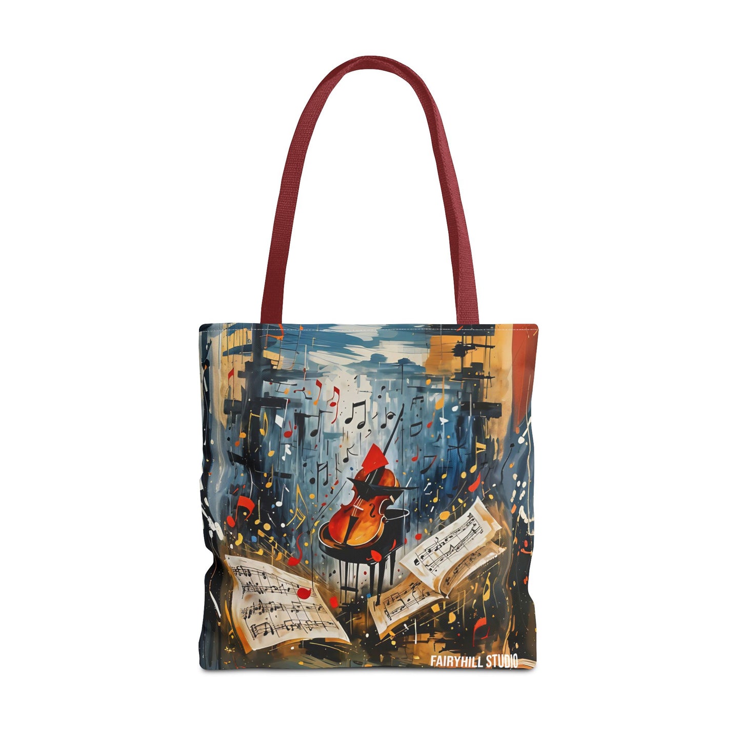 Vibrant Abstract Art Tote Bag - Colorful Swirls & Spirals