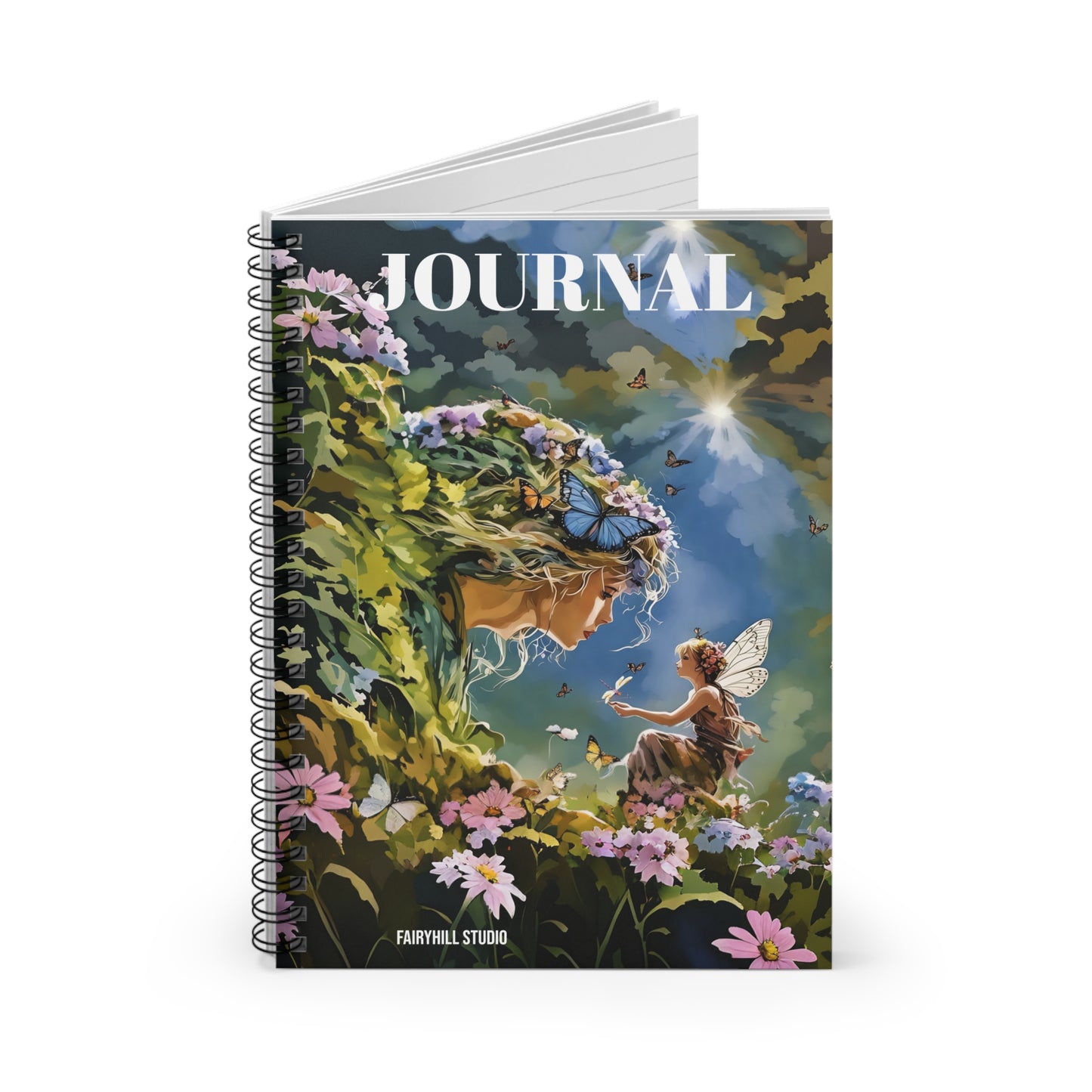 Spiral Notebook - Nature Fairy Offering Gifts & Thanks to Nature Goddess
