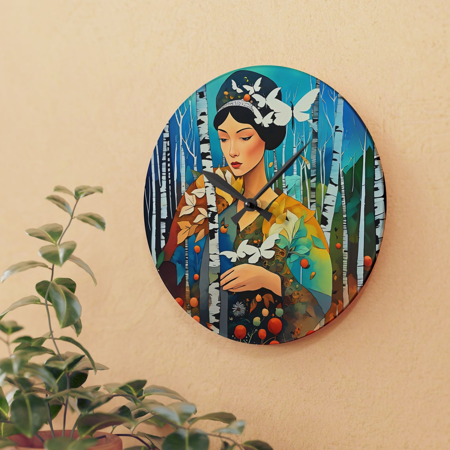 Butterfly Acrylic Wall Clock