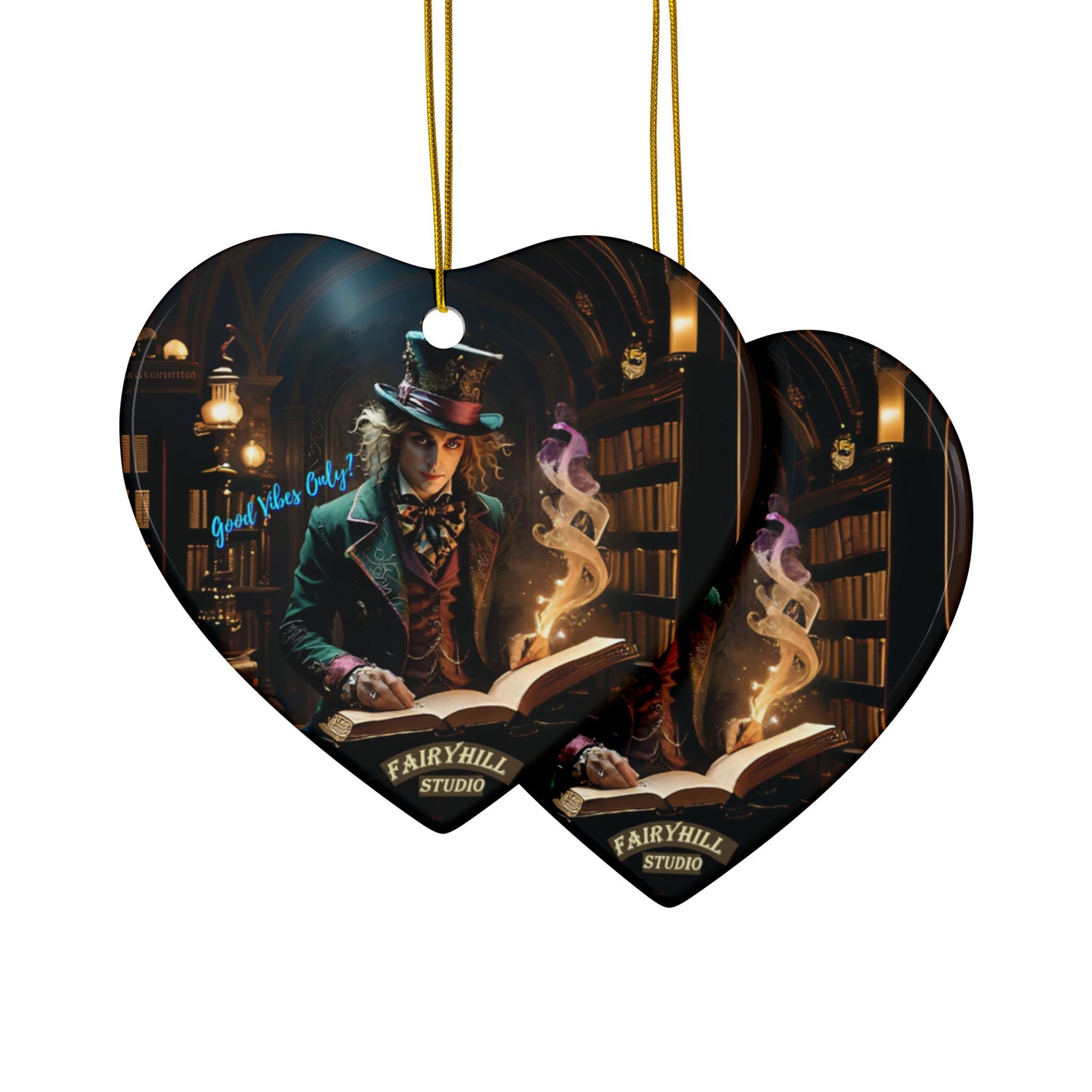 Christmas Ornaments - Good Vibes Only, Top Hatter Design