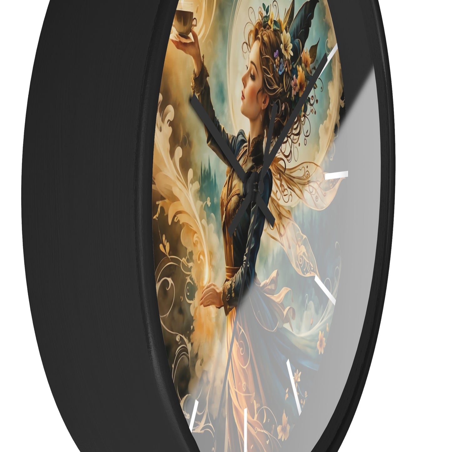 Artistic Fairy Wall Clock, Fantasy Home Decor, Unique Gift for Her, Enchanted Timepiece, Decorative Clock for Living Room